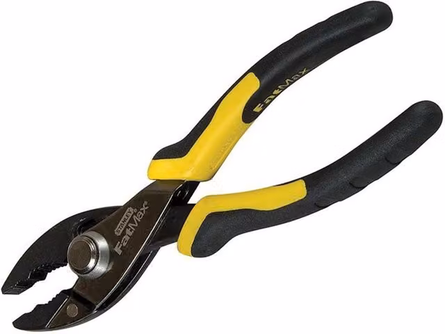 Stanley Fatmax Slip Joint Pliers in Yellow and Multicolour Hardened Steel