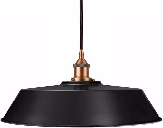 SE Home Chancery Large Pendant Light in Matt Black and Copper