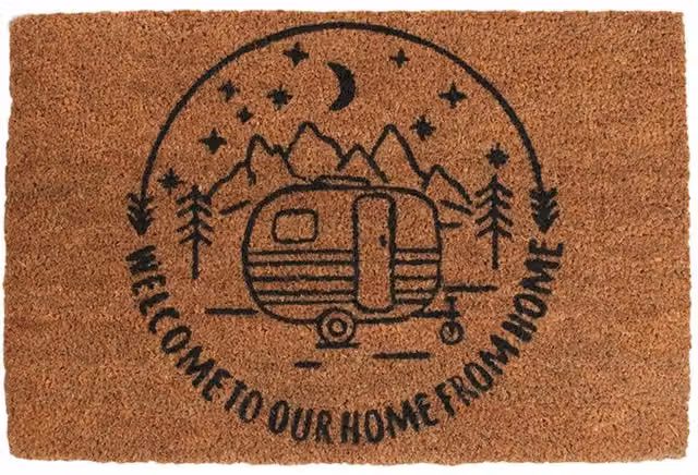 KDMK Natural Coir Caravan Doormat, Brown, Rectangular