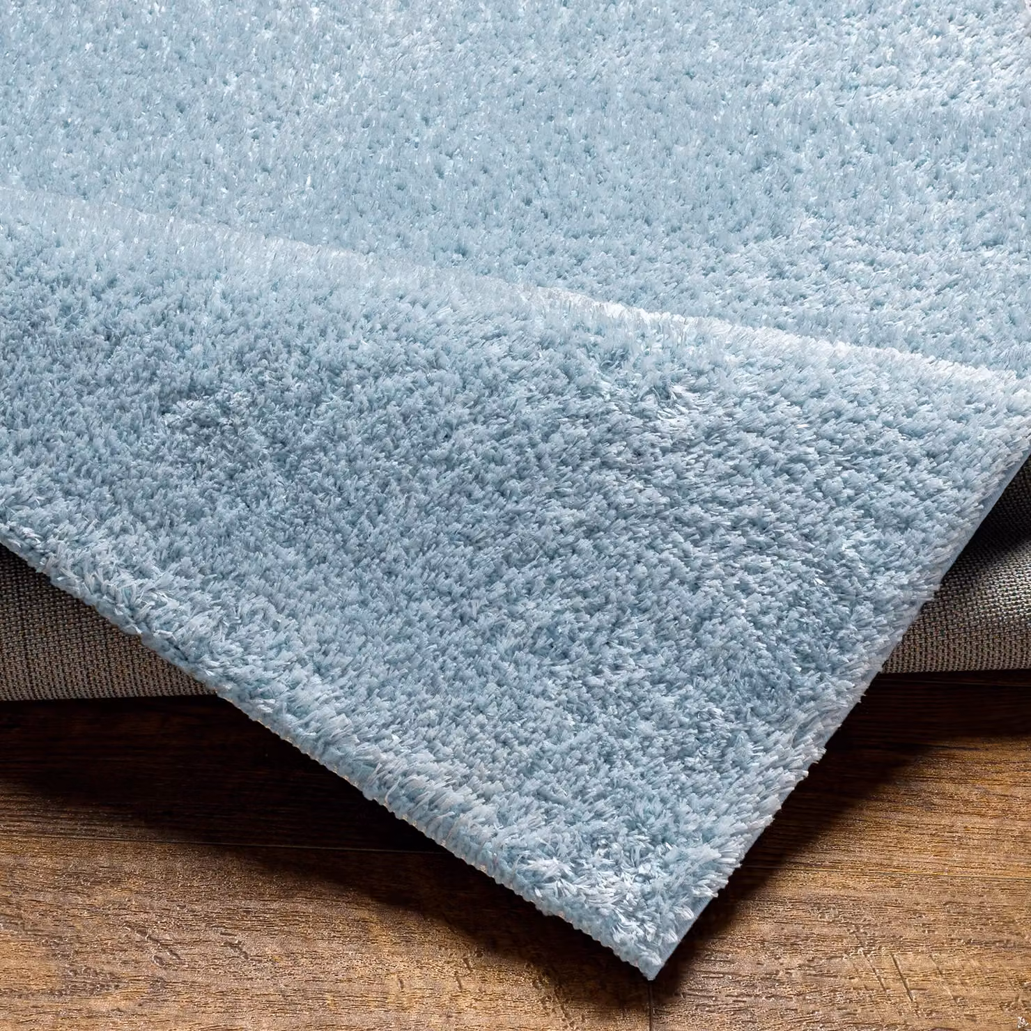 Livabliss Cloudy Shag Soft Plush Pile Round Living Room Rug in Blue, Diameter: 120 cm – 2