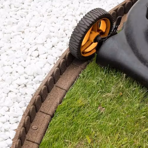 Nicoman Rubber Garden Edging Border, Brown, 120 cm