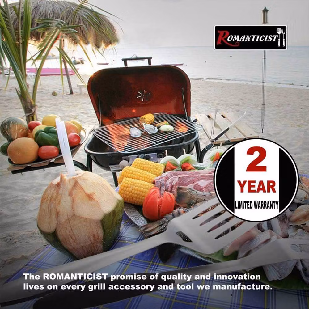Quipulse 4-Piece Stainless Steel BBQ Tools Set in Silver – 2