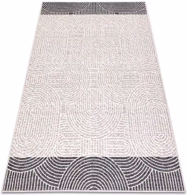RugsX Angel Geometric Wool Rug in Beige, W: 80 cm, L: 150 cm