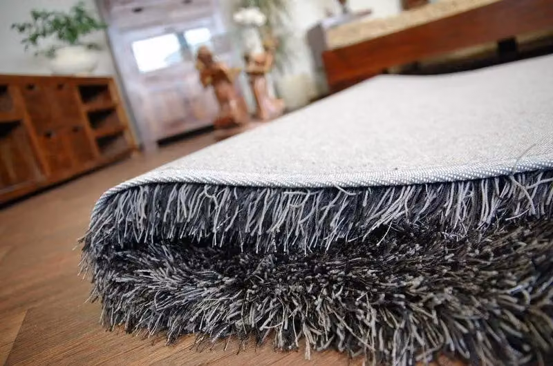 RugsX Love Shaggy Rectangular Rug in Black, W: 110 cm, D: 60 cm – 2