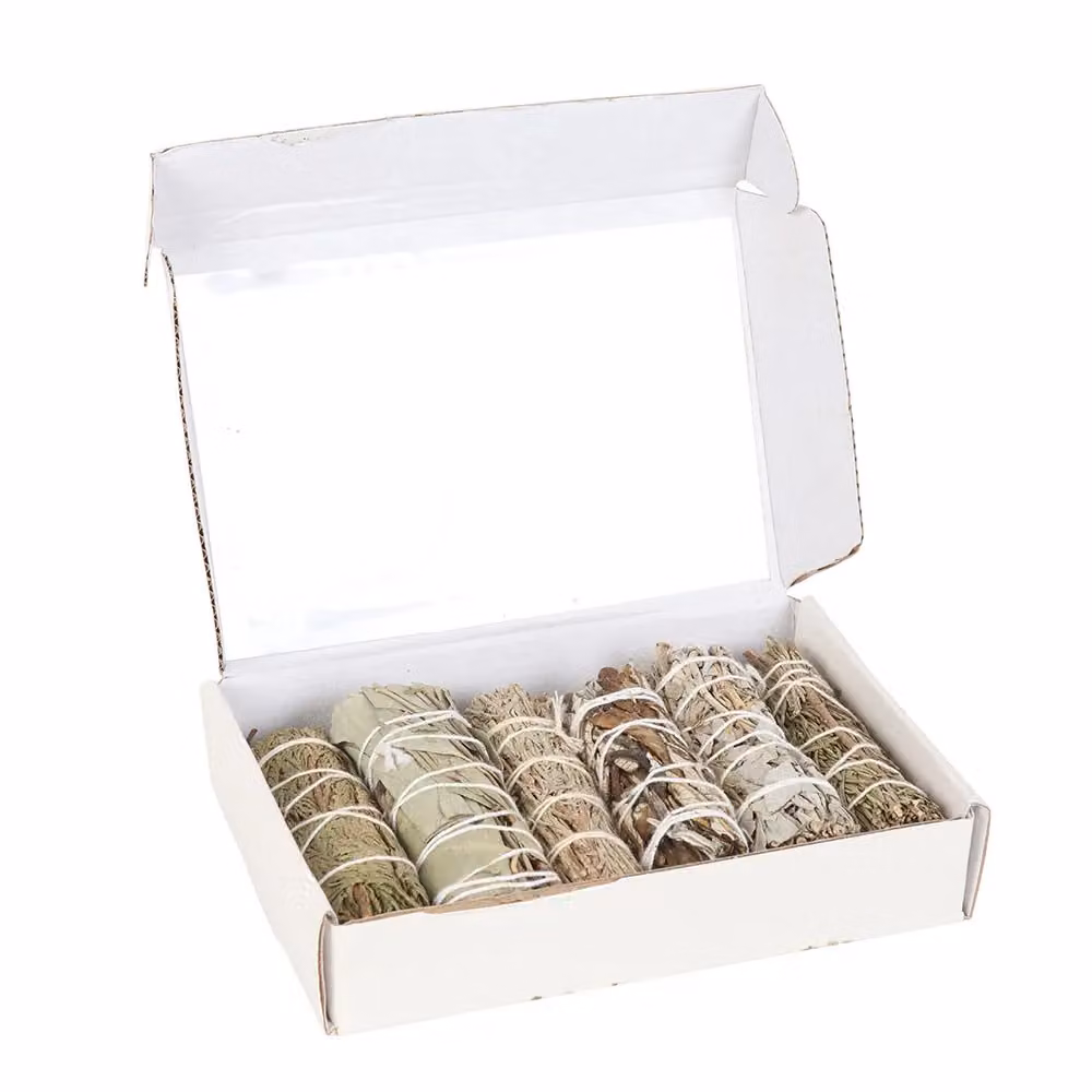 Something Different Organic Sage Smudge Stick Set of 6 in Green, Blue and White – 2