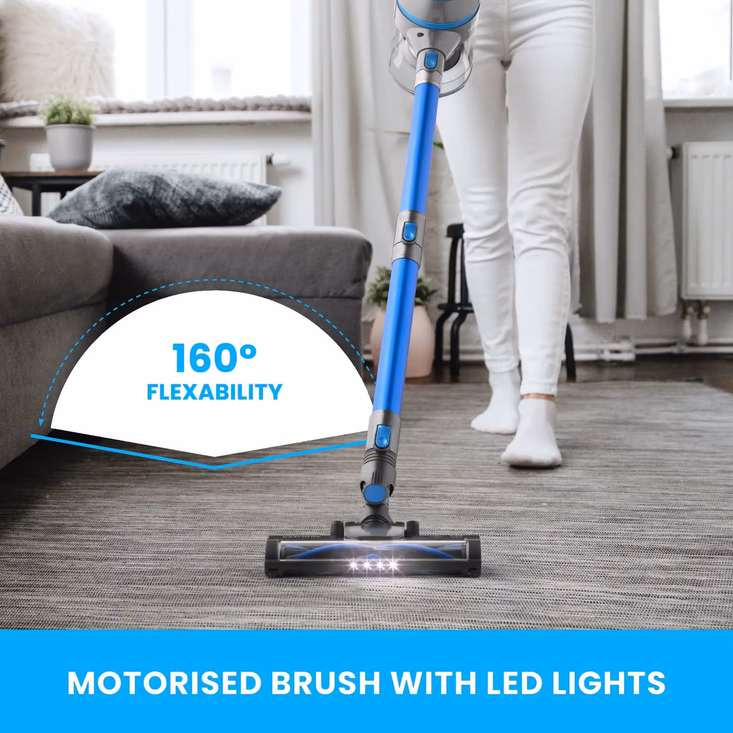 Vytronix AMC22B Lithium Cordless 3in1 Handheld Stick Vacuum Cleaner, Blue – 5