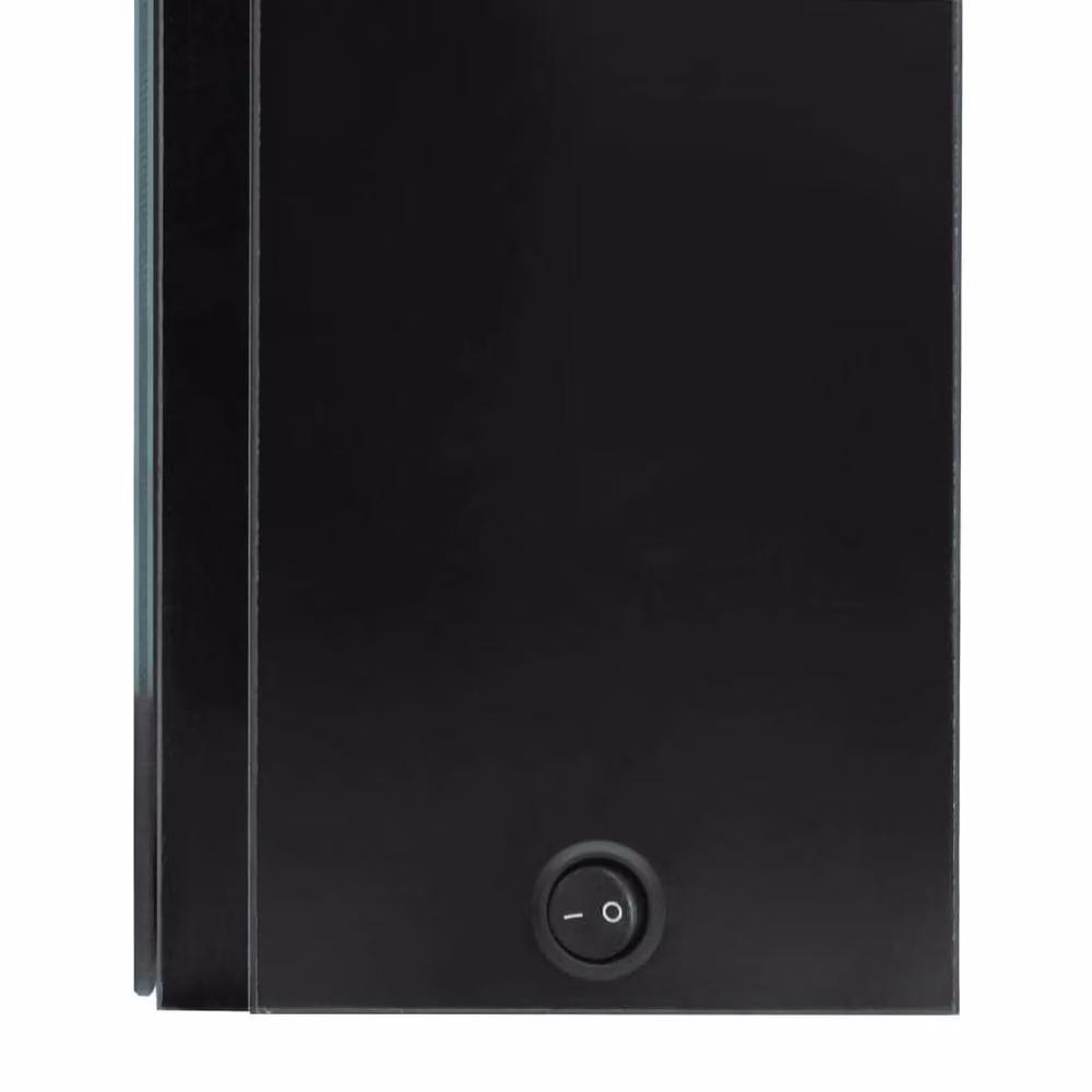 Berkfield Home LED Bathroom Mirror Cabinet in Glossy Black, W/D/H: 50 x 13 x 70 cm – 3