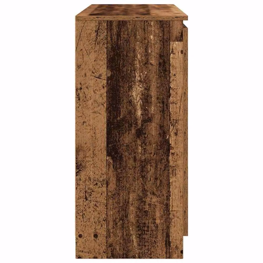 Berkfield Home Rustic Sideboard with Drawers in Brown, W/D/H: 100.5 x 35 x 76 cm – 4