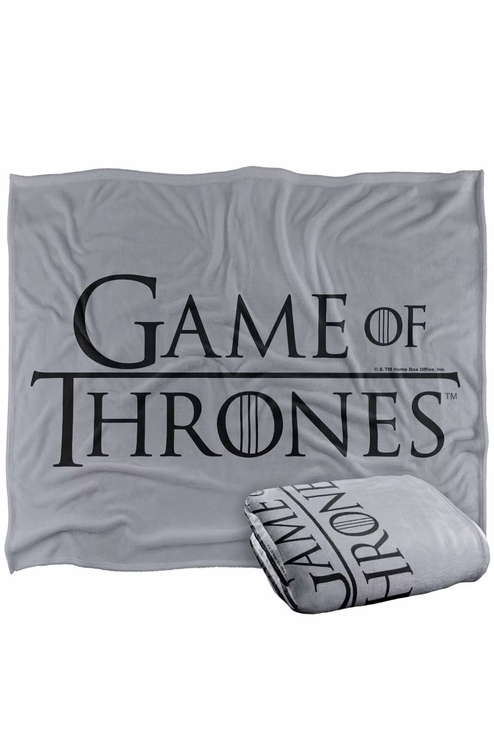 Warner Bros. Game of Thrones Logo Super Soft Silky Touch Throw Blanket, Extra Large, Grey and Multicolour – 2