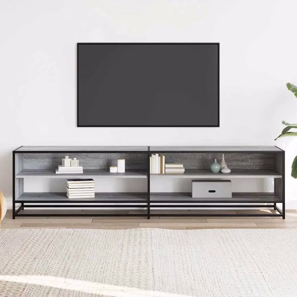 Berkfield Home Grey Sonoma TV Cabinet W: 180.5 cm, D: 40 cm, H: 46 cm – 3