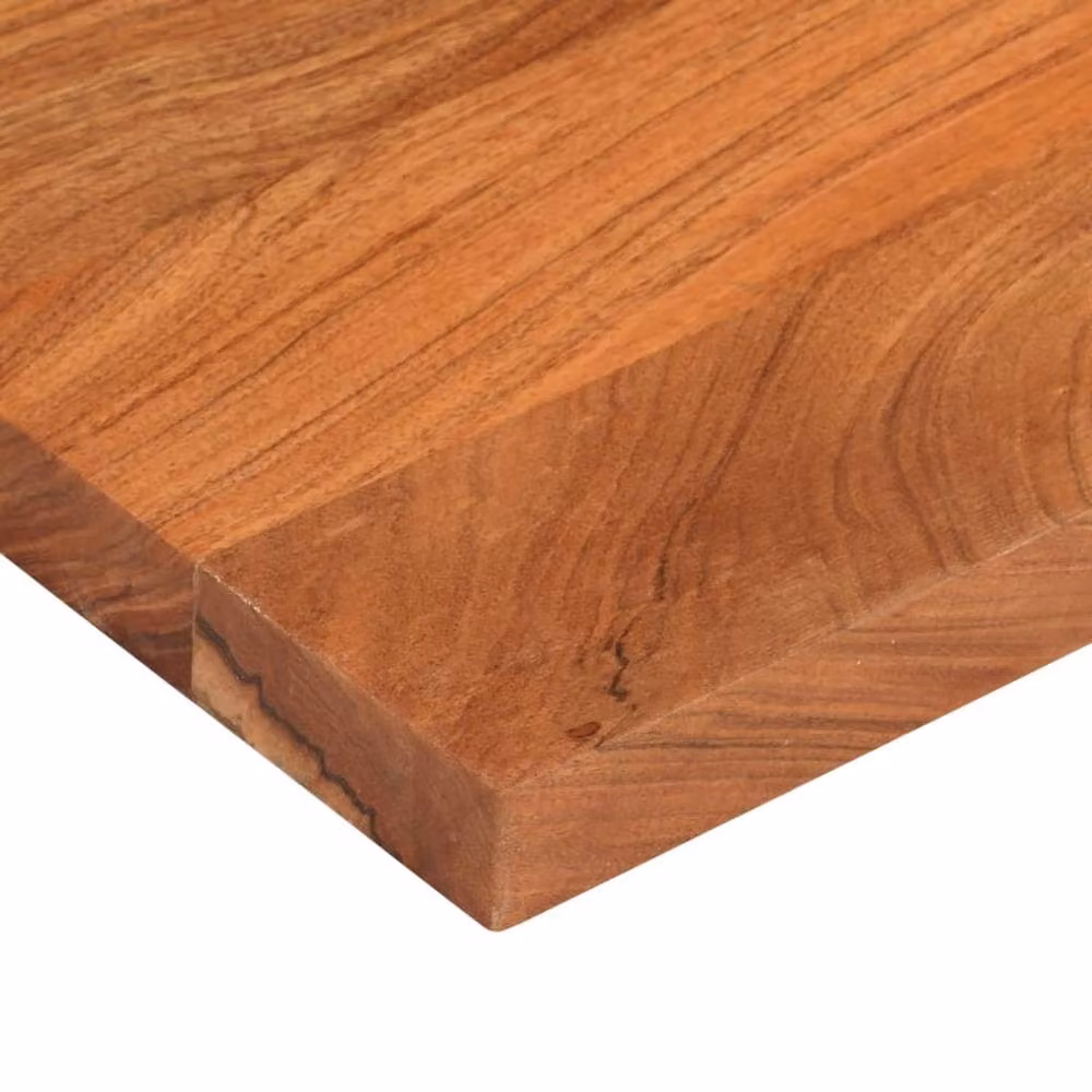 Berkfield Home Rectangular Solid Wood Acacia Table Top, Brown, W: 100 cm, D: 20 cm, H: 3.8 cm – 4