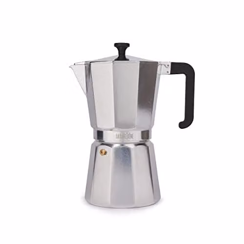 La Cafetiere Venice Aluminium Espresso Maker, Silver, 12 Cup