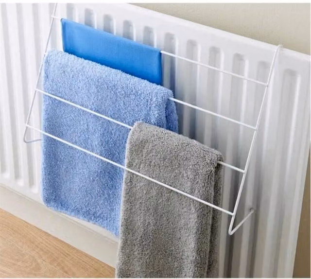 Havendro 4 Pack 4 Bar Radiator Airer Clothes Drying Towel Rack in White, W: 100 cm, D: 15 cm – 1