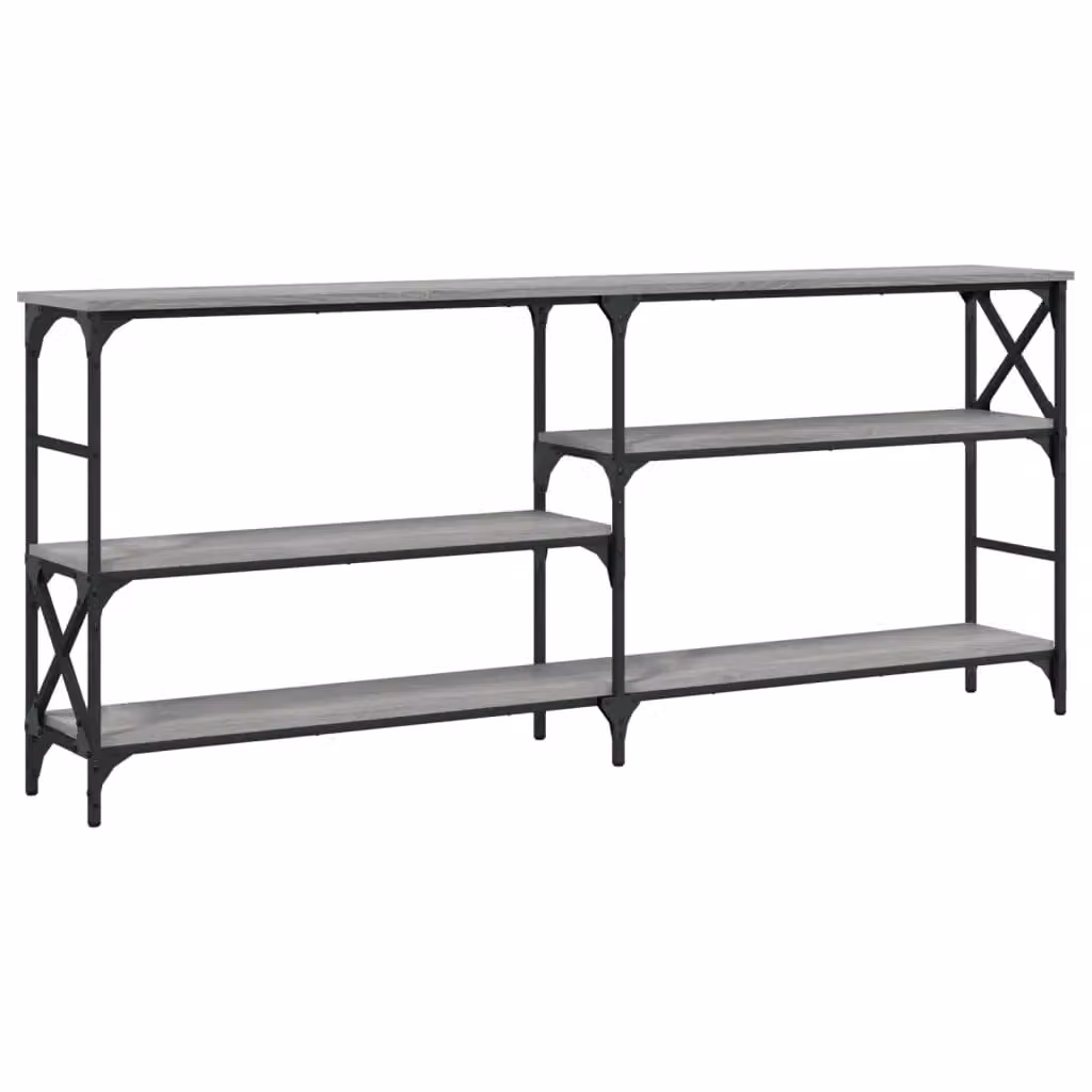 Berkfield Home Console Table in Grey Sonoma, W/D/H: 180 x 29 x 76.5 cm – 2