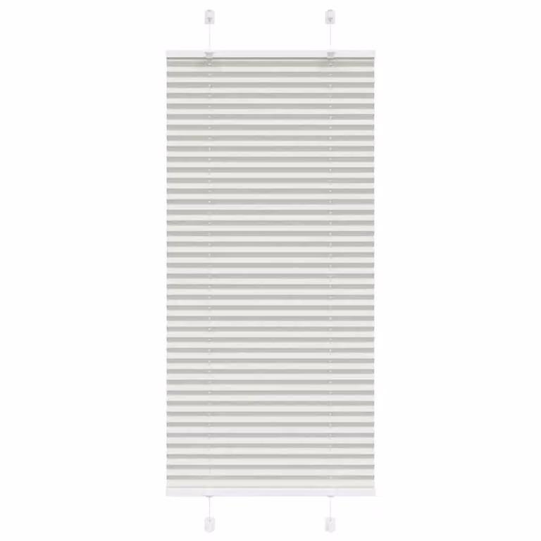 Berkfield Home Single Pleat Corded Blind in Light Grey, W: 54.4 cm, H: 100 cm