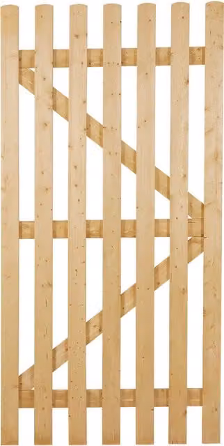 Darphe Wooden Garden Swing Gate in Brown and Beige, Height: 180 cm