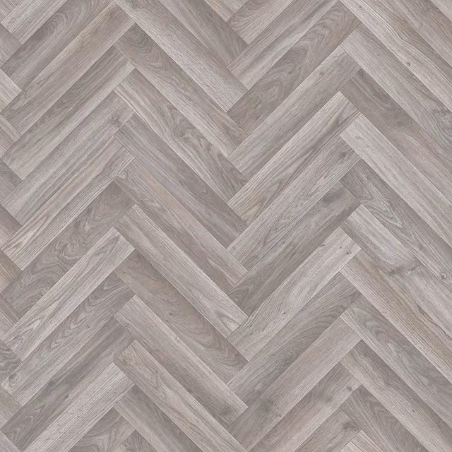 Vinyl Flooring UK Grey Wood Effect Textile Backed Sheet Vinyl Flooring in Natural W: 200 cm, L: 600 cm