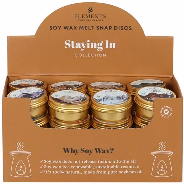 KDMK 32 Staying In Fragrance Soy Wax Snap Discs in Brown and Gold