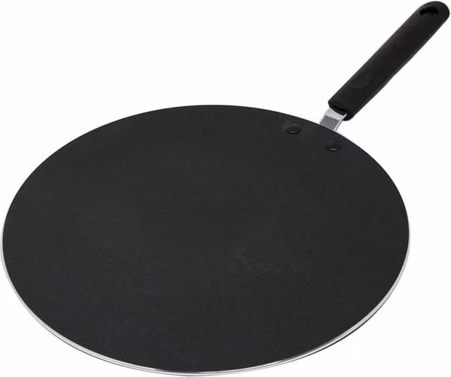 Nordara Non-Stick Crepe Pan for Roti, Naan and Pancakes, Black, Diameter: 27.5 cm – 1