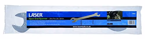 Laser 7843 Ultra Thin Open Ended Spanner, Silver, Chrome Vanadium, 30mm – 2