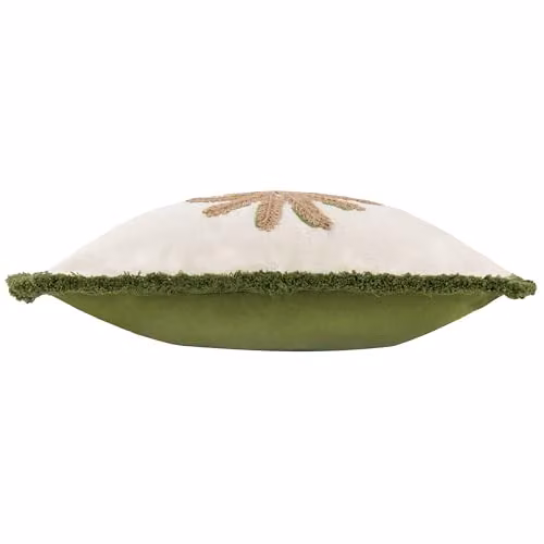 Riva Home Palm Embroidered Floral Cushion in Green, W/D/H: 45 x 45 x 45 cm – 2
