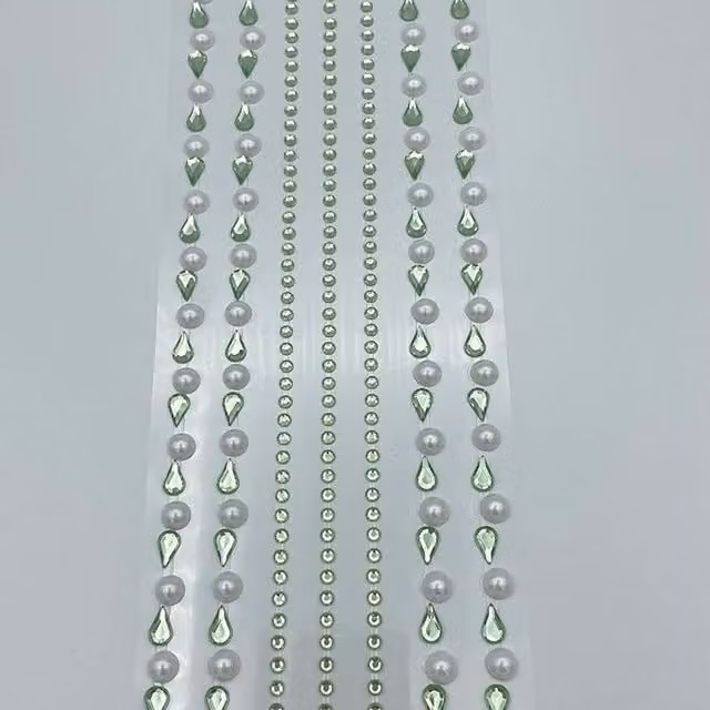 Syntego Petrol Green Teardrop Gems and Pearls for Adults