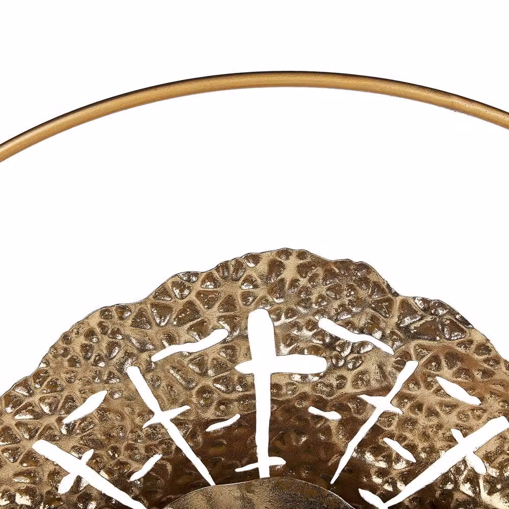 Wyld and Coco Gold Geometric Abstract Wall Sculpture, W: 900 cm, D: 160 cm, H: 500 cm – 3