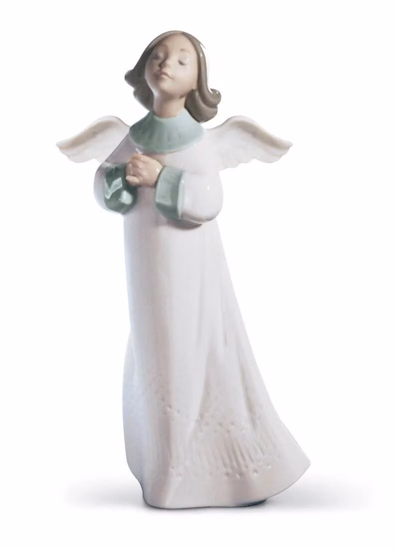 Lladró An Angels Wish White Porcelain Angel Figurine