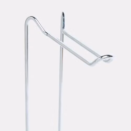 OHS Freestanding Stainless Steel Toilet Roll Holder with Spare Roll Storage in Silver