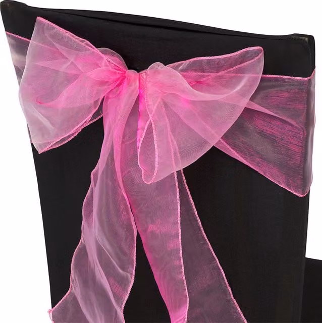 Neel Blue Organza Chair Sashes for Party Decoration, W: 17 cm x L: 280 cm