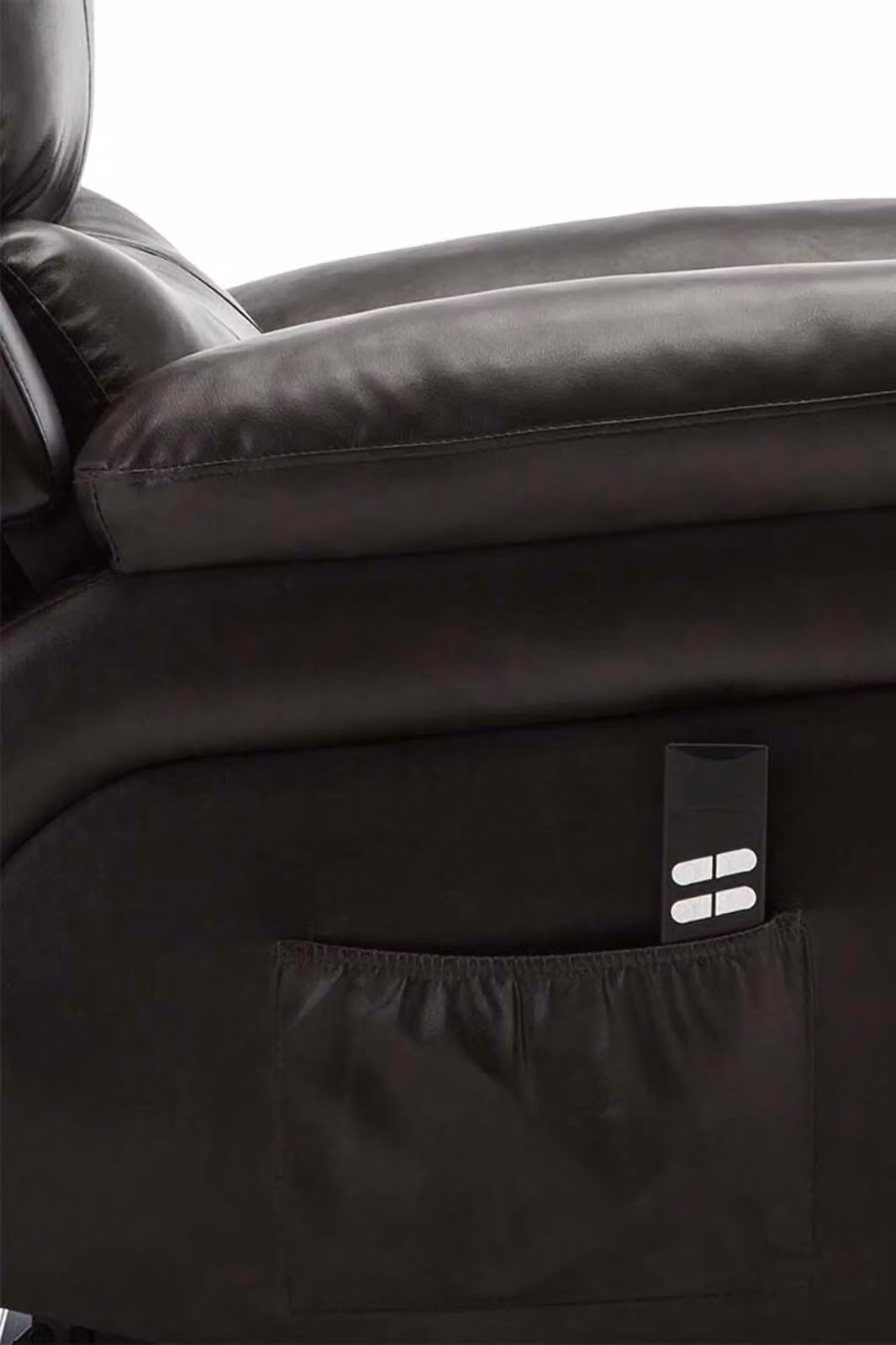 More4Homes Madison Dual Motor Electric Rise Recliner Lift Chair in Brown Bonded Leather – 3