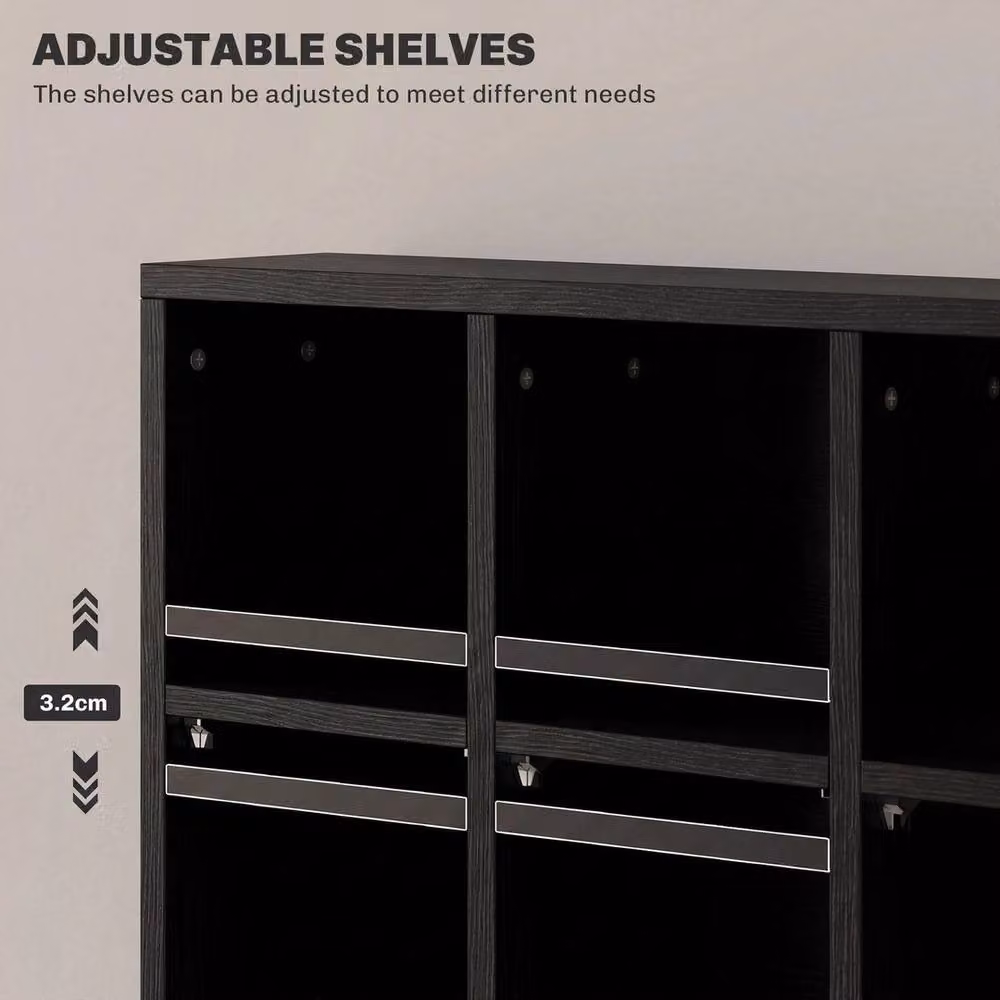 Kelvenix 456CD/336DVD Media Storage Shelf with Adjustable Shelves in Black, W/H: 89 x 130.5 cm – 5
