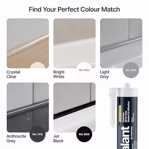Hemway Hybrid Polymer Kitchen and Bathroom Sealant and Adhesive, Transparent, 300 ml – 4