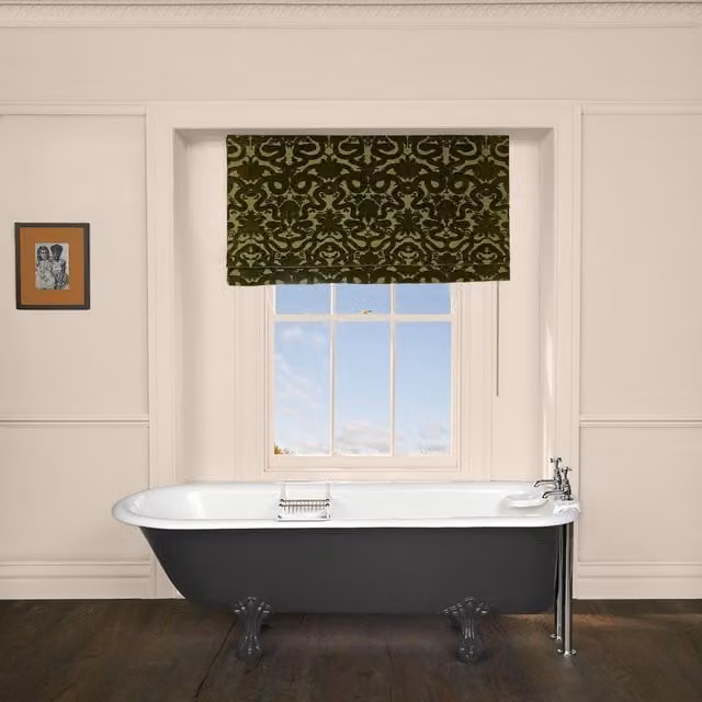 House of Hackney Opaque Plain Green Textile Blind