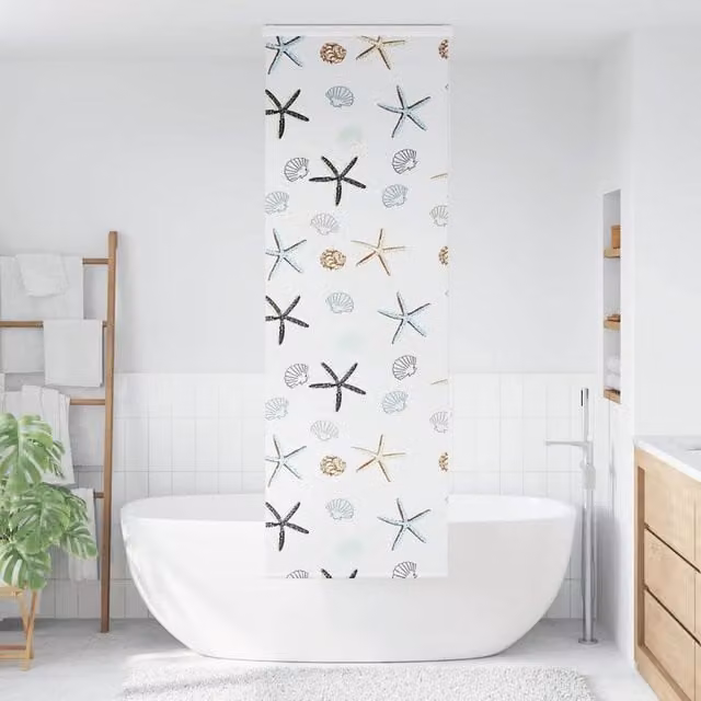 Berkfield Home Shower Roller Blind with Cassette, White, W/H: 76 x 240 cm