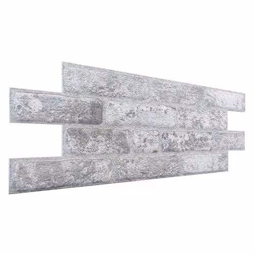 Wallsupply Ultracoustic Loft Brick Felt 3D Interlocking Wall Cladding Tiles, Grey, 6pcs (1m²) – 1