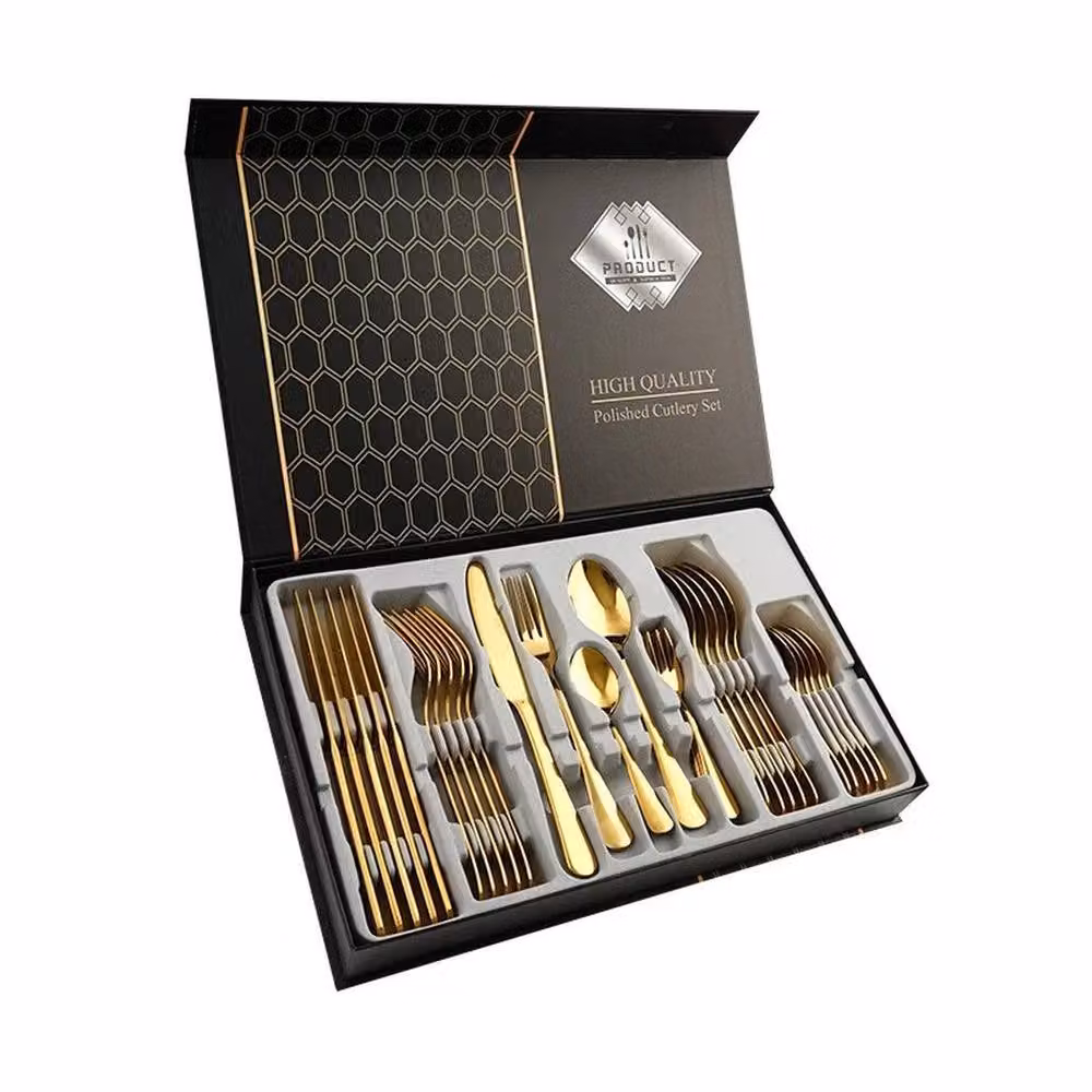 Spetlek 30-Piece Gold Coated Stainless Steel Cutlery Dinner Set – 2