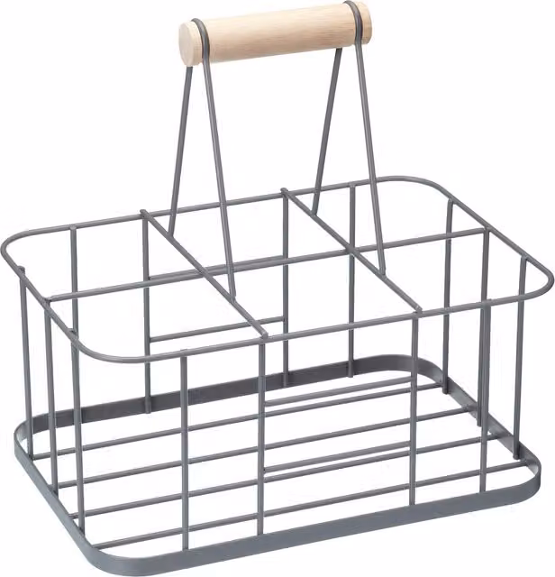 KitchenCraft Living Nostalgia Grey Wire Six Bottle Carrier