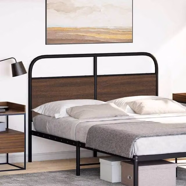 Berkfield Home Classic Headboard in Brown Oak, Width: 135 cm