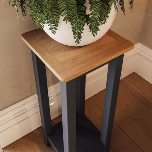 FWStyle Graphite Blue End Side Table with Oak Top, W/D/H: 55 x 27 x 24 cm – 4