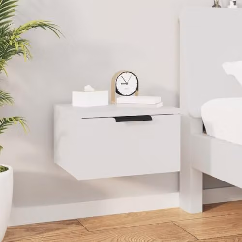 vidaXL Wall-mounted Bedside Cabinet White W/D/H: 34 x 30 x 20 cm – 2