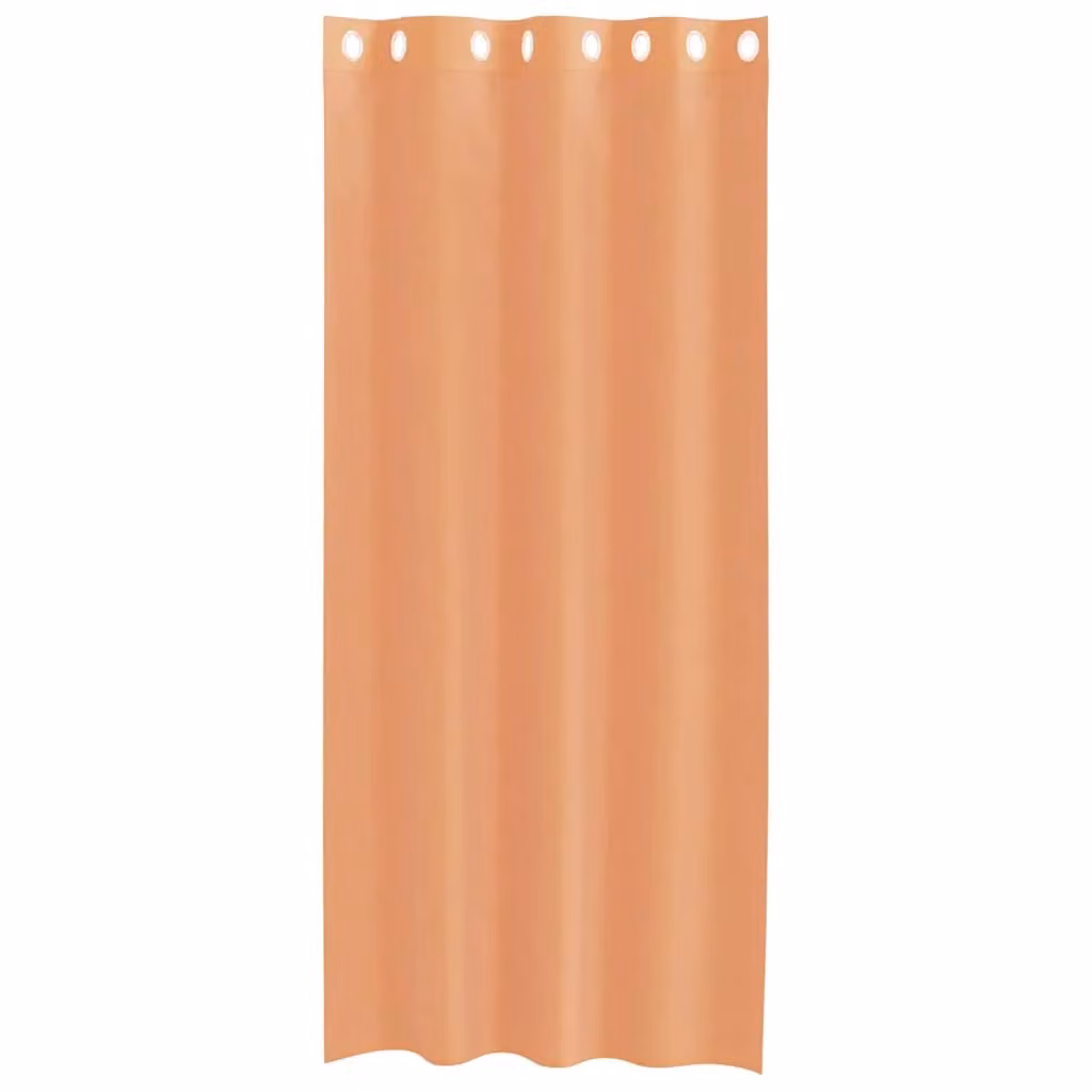Berkfield Home Voile Fabric Curtains with Eyelets, 2 Pack, Brown/Orange, H 225 cm x W 140 cm – 2