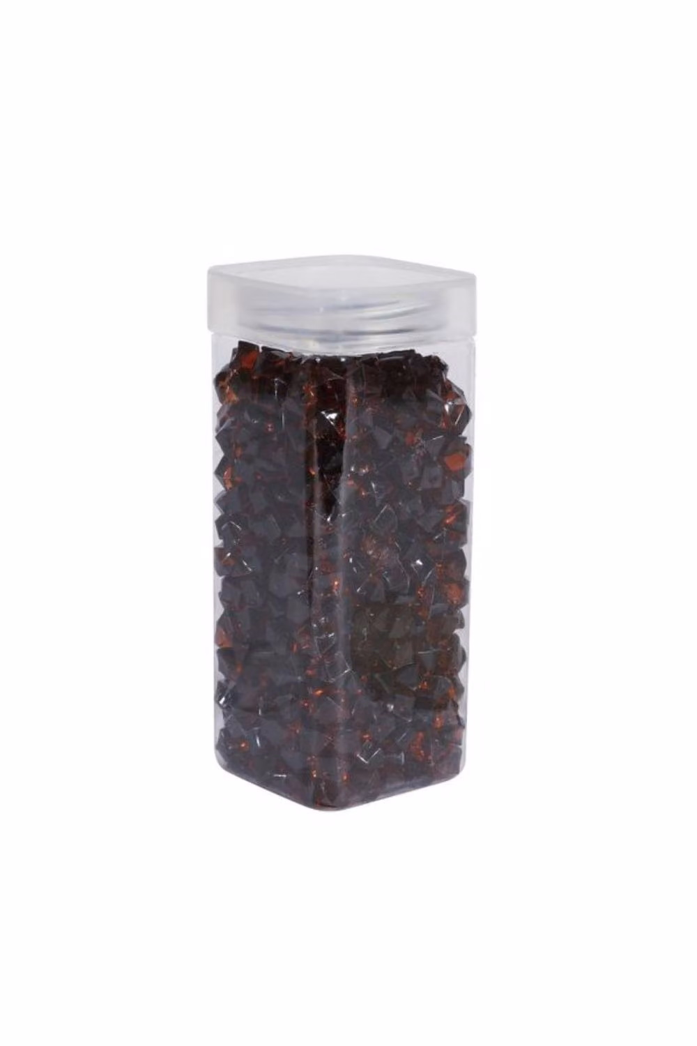 KDMD Small Dark Amber Acrylic Stones in Square Jars, 320g, 2 Pack – 2