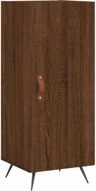 Berkfield Home Modern Sideboard in Brown Oak, W/D/H: 34.5 x 34.5 x 90 cm