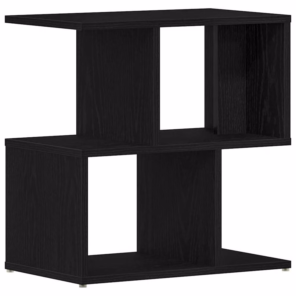 Berkfield Home Modern Bedside Cabinet Set of 2, Black Oak, W: 50 cm, D: 30 cm, H: 51.5 cm – 3