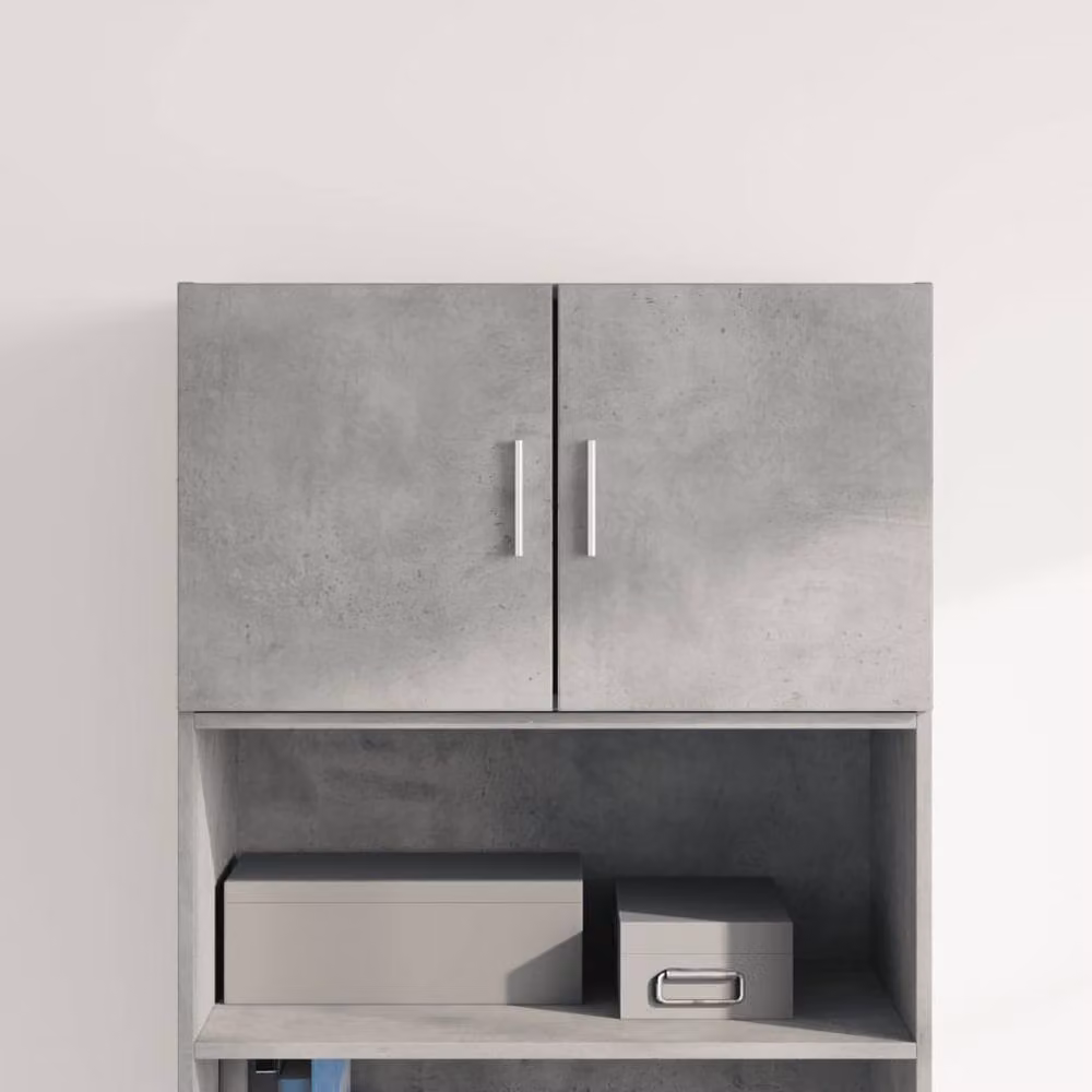 Berkfield Home Wall Mounted Cabinet in Concrete Grey, W/D/H: 70 x 42.5 x 40 cm – 1