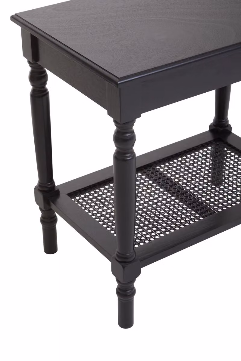 Orsina Heritage Black Wood Side Table W/D/H: 60 x 40 x 60 cm – 4