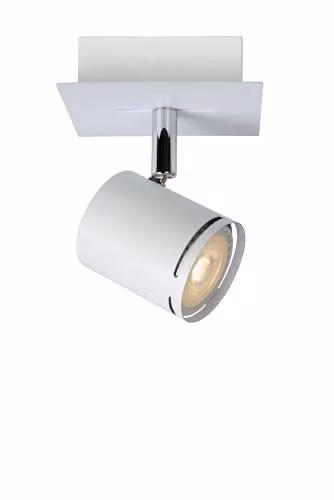 Lucide Rilou Dimmable Adjustable LED Ceiling Spotlight in White with GU10 Warm White Light – 1