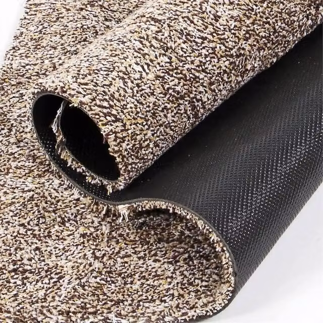 FLAVORA Brown Round Anti Slip Washable Door Mat, Diameter: 100 cm – 1