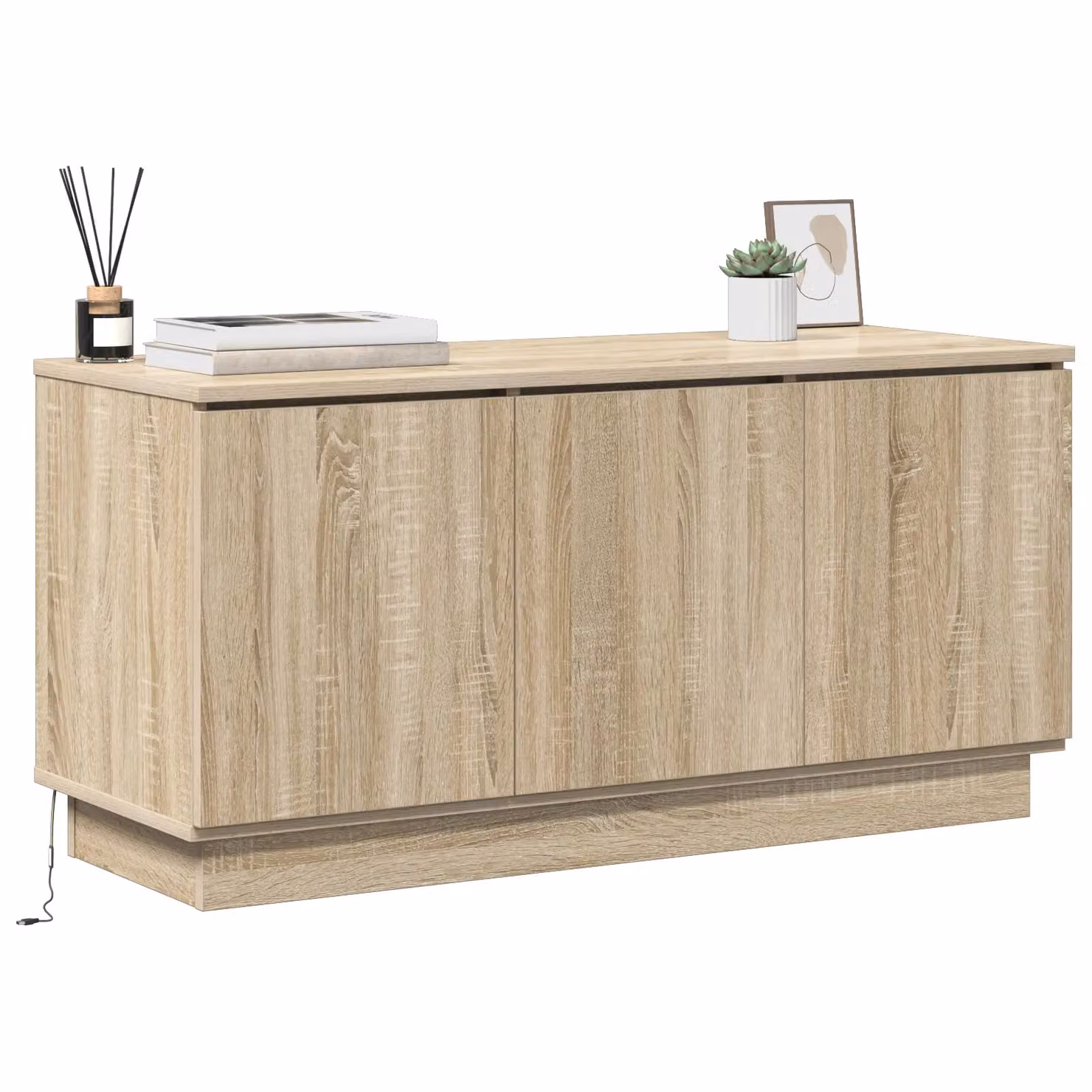 Berkfield Home Modern TV Cabinet in Sonoma Oak, Brown, W/D/H: 100 x 38 x 49 cm – 2